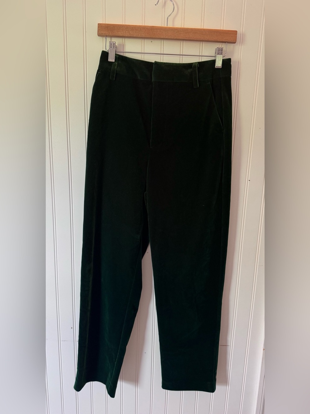 Women’s Dark Green Velvet Dress Pants